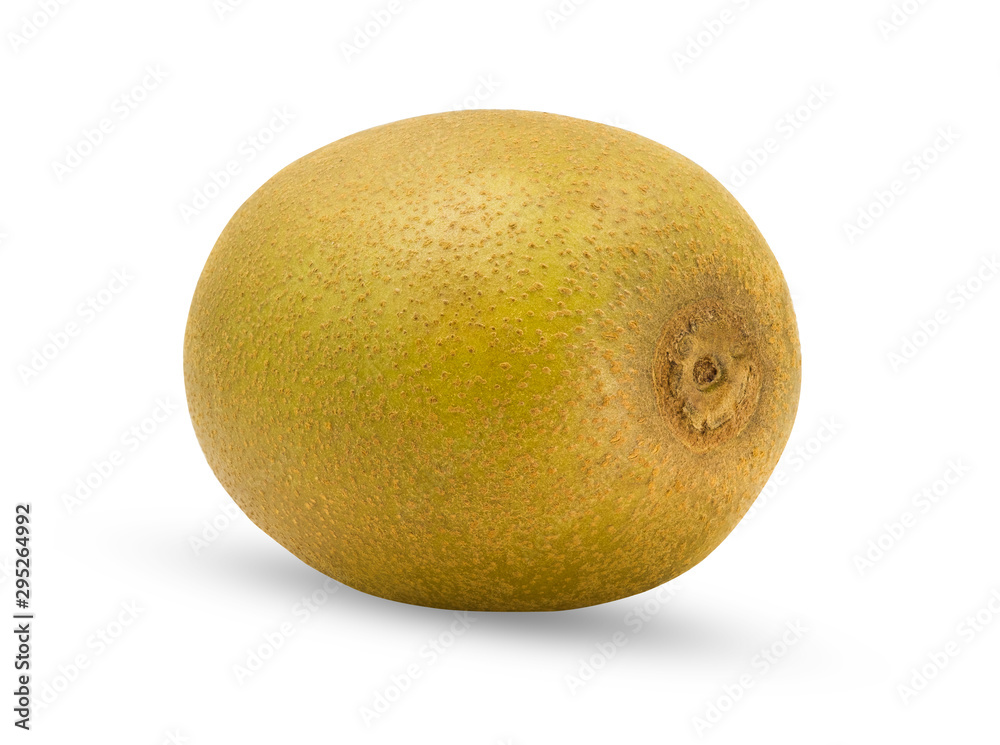 Closeup of Kiwi fruit isolated on white background with clipping path.