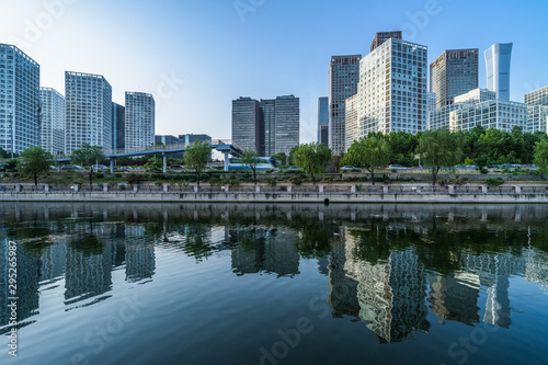 Skyline of Central Business District in Beijing, China.