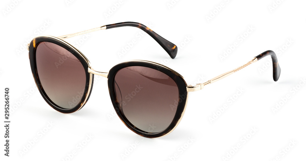 Black sunglass on the white background. Isolated sunglass. Black sunglass on the white background. Isolated sunglass.