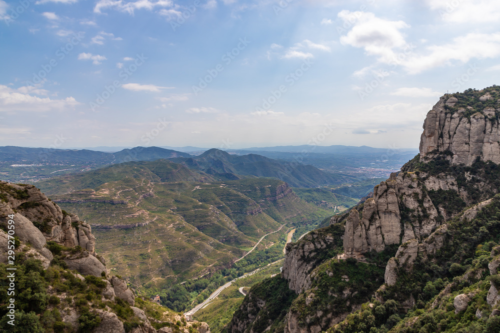 View from Montserrat monastery in Catalonia, Spain