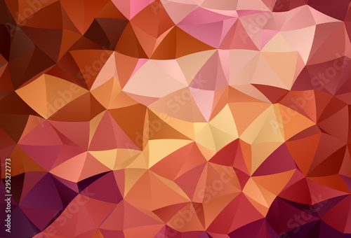 Light Red  Yellow vector low poly background.
