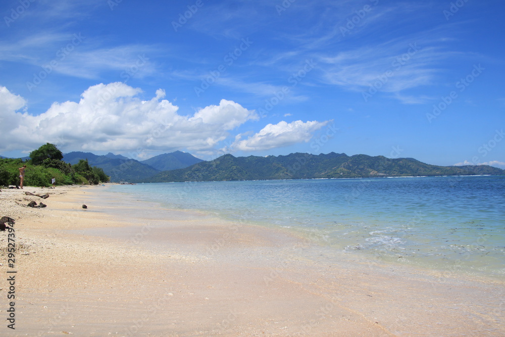 Gili Air beach, pink sand, Lombok, Indonesia, Asia