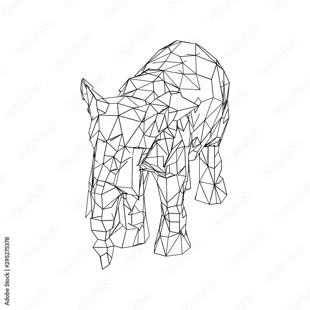 Mozaic Elephant Abstract Background with triangular composition Mozaic Elephant Abstract Background with triangular composition