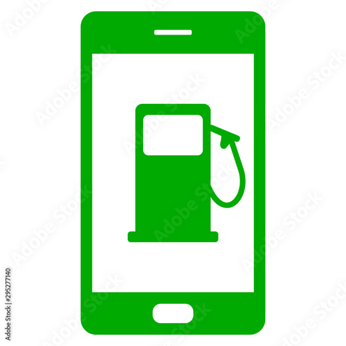 Tankstelle und Smartphone