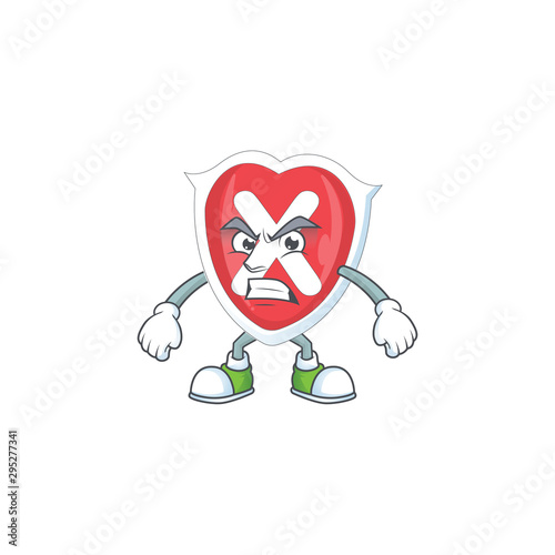 Scream cross shield cartoon for emblem denied.