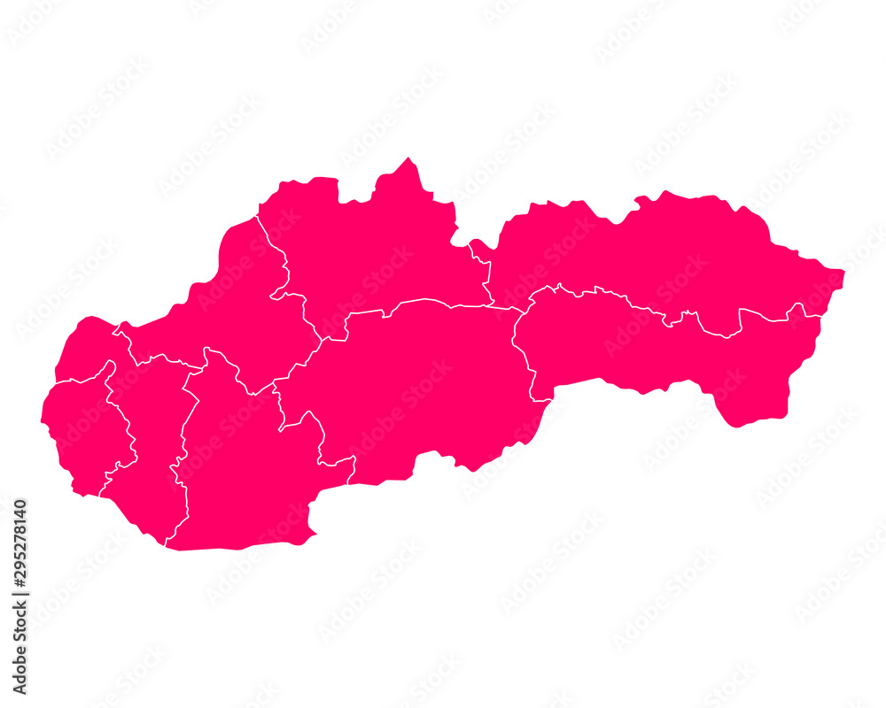 Karte der Slowakei Karte der Slowakei