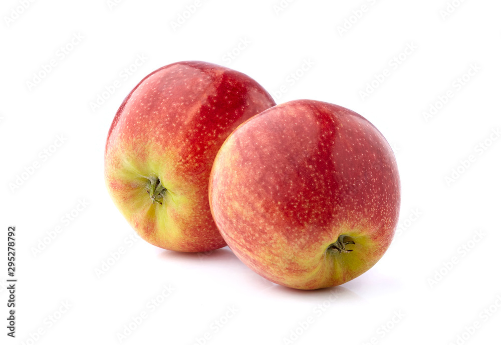 Red apples  on white background isolated