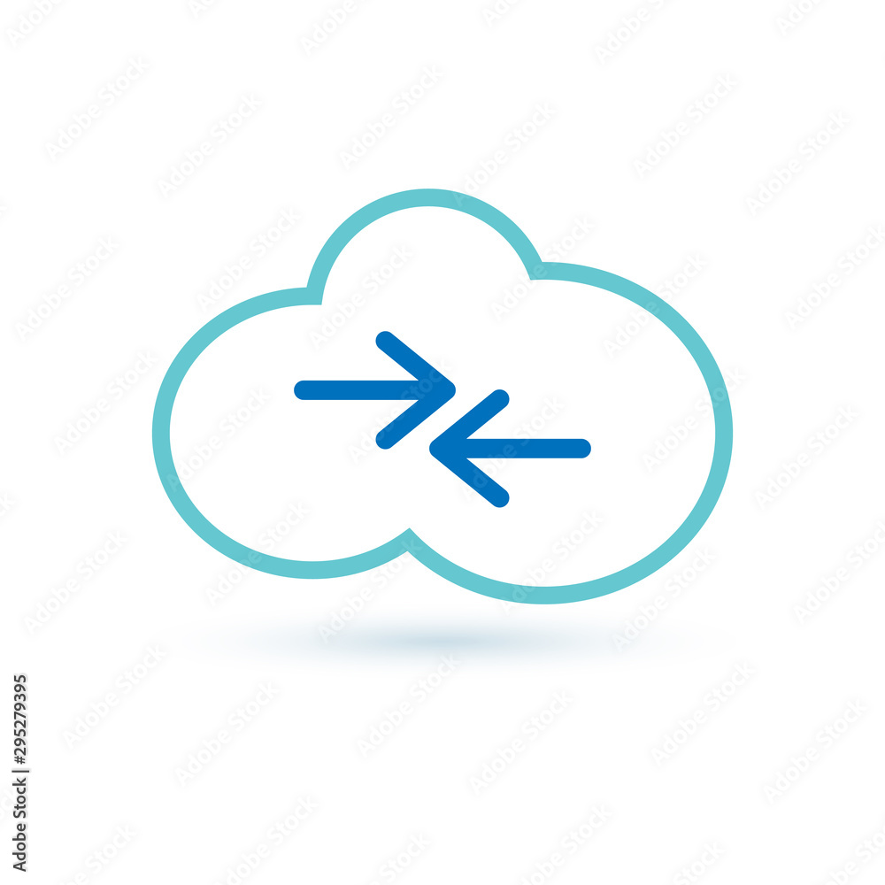 Download from the internet cloud flat line icon infographic illustration template for web, app or brochure. Vector illustration. Download from the internet cloud flat line icon infographic illustration template for web, app or brochure. Vector illustration.