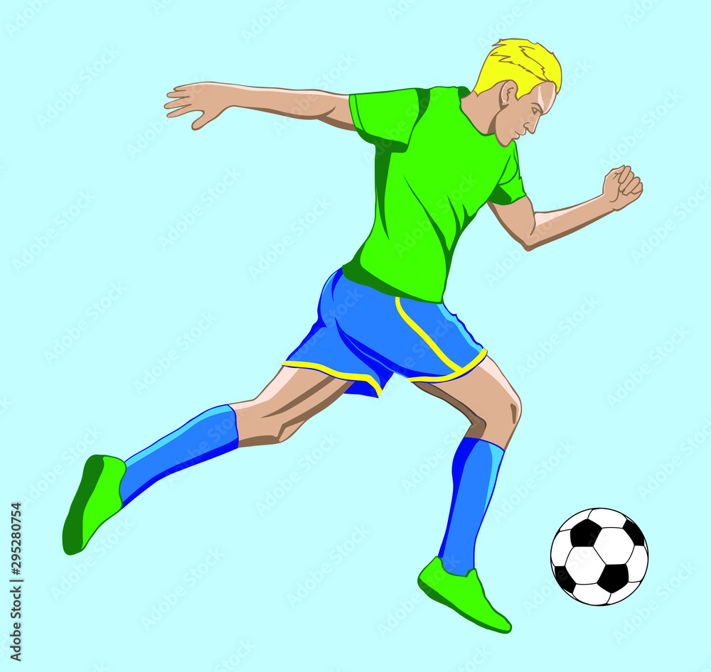 Soccer Player Vector. Football Sport Vector