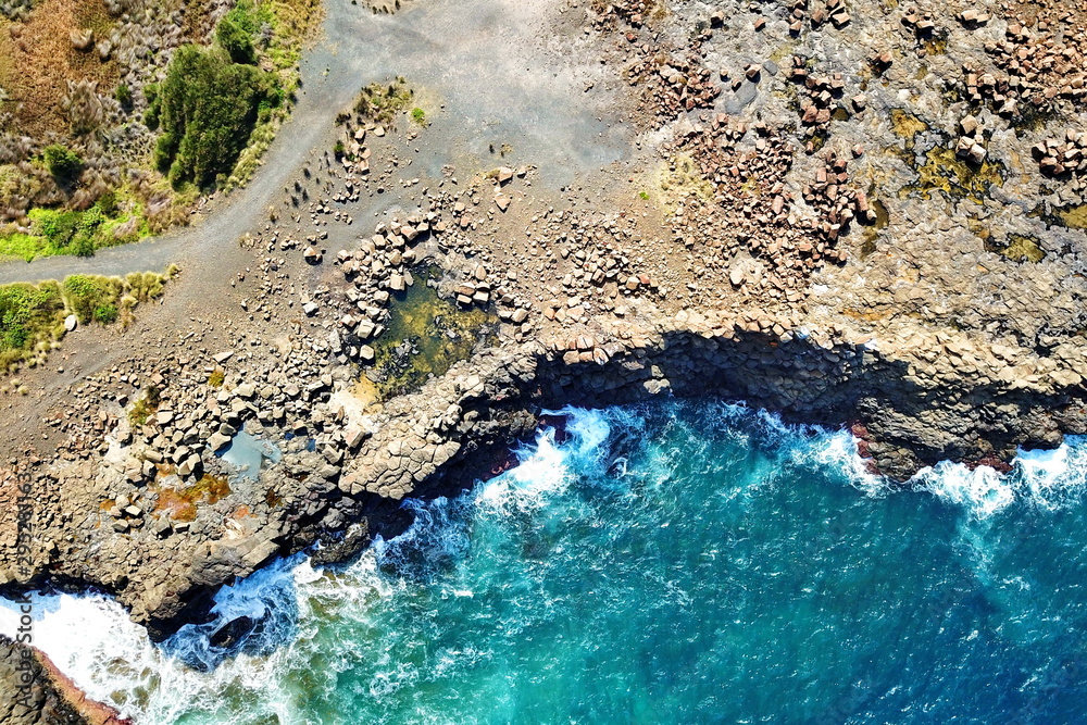 Rugged coastline of Bombo Headland in Australia