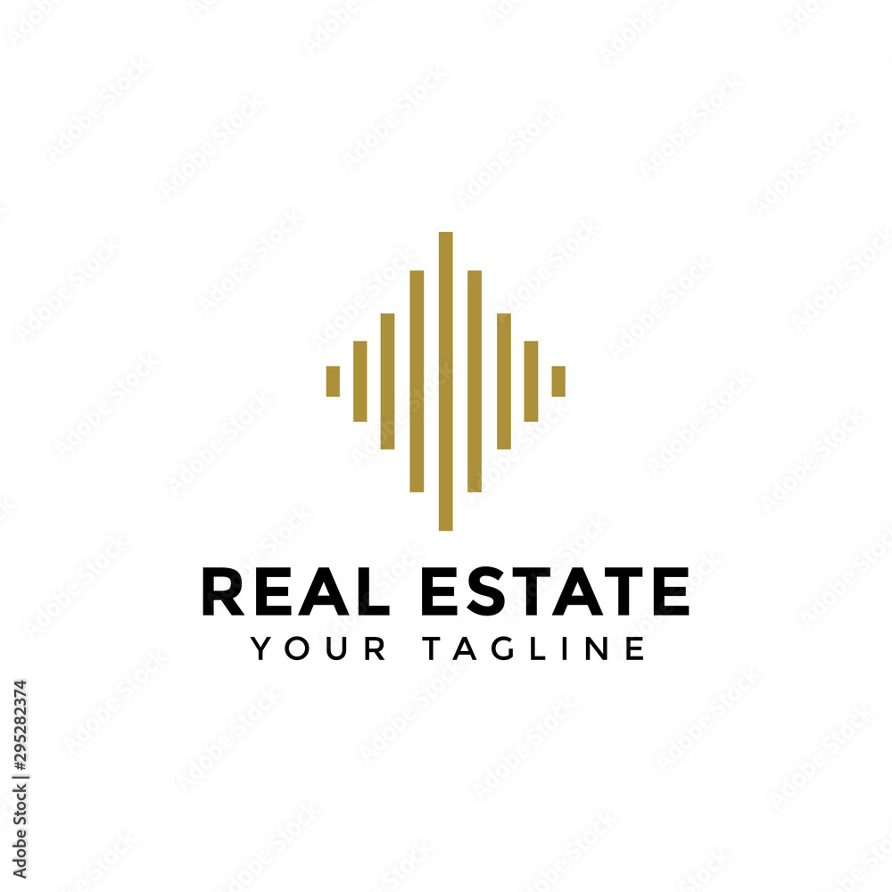 Abstract Simple Elegant Real Estate Logo Line Design Template Abstract Simple Elegant Real Estate Logo Line Design Template