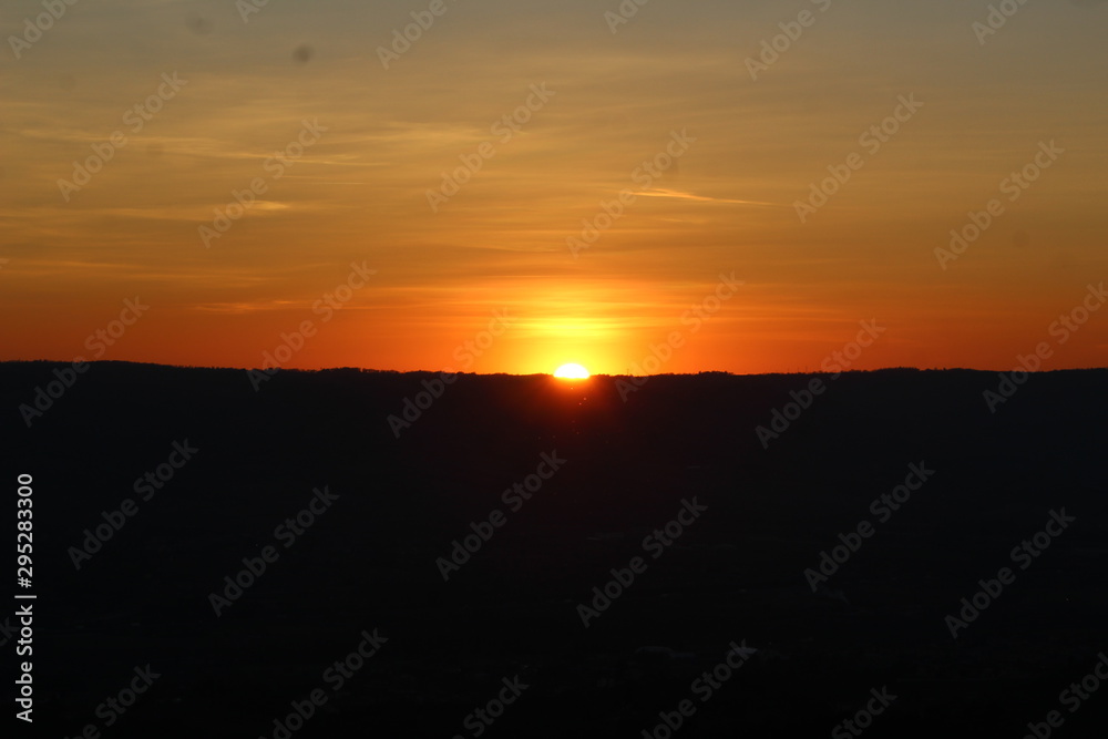 sunset on Orvieto