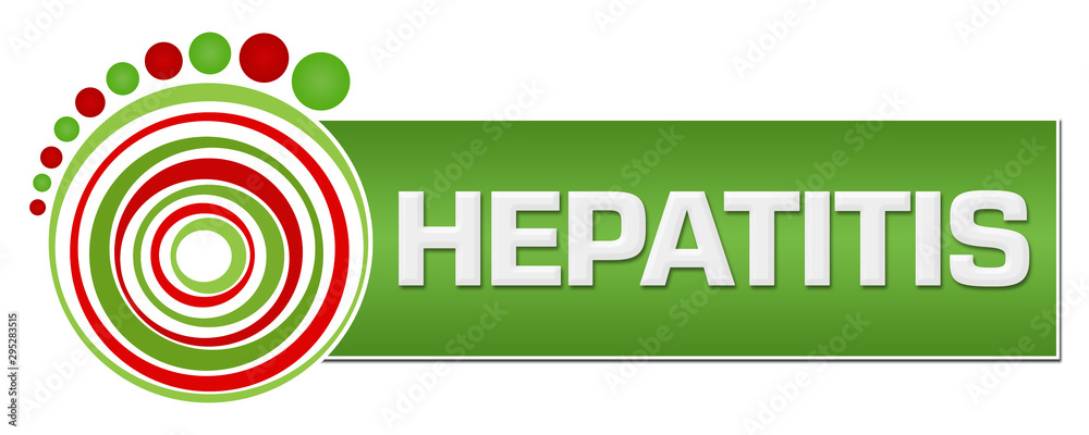 Hepatitis Green Red Circular Dots Box Hepatitis Green Red Circular Dots Box