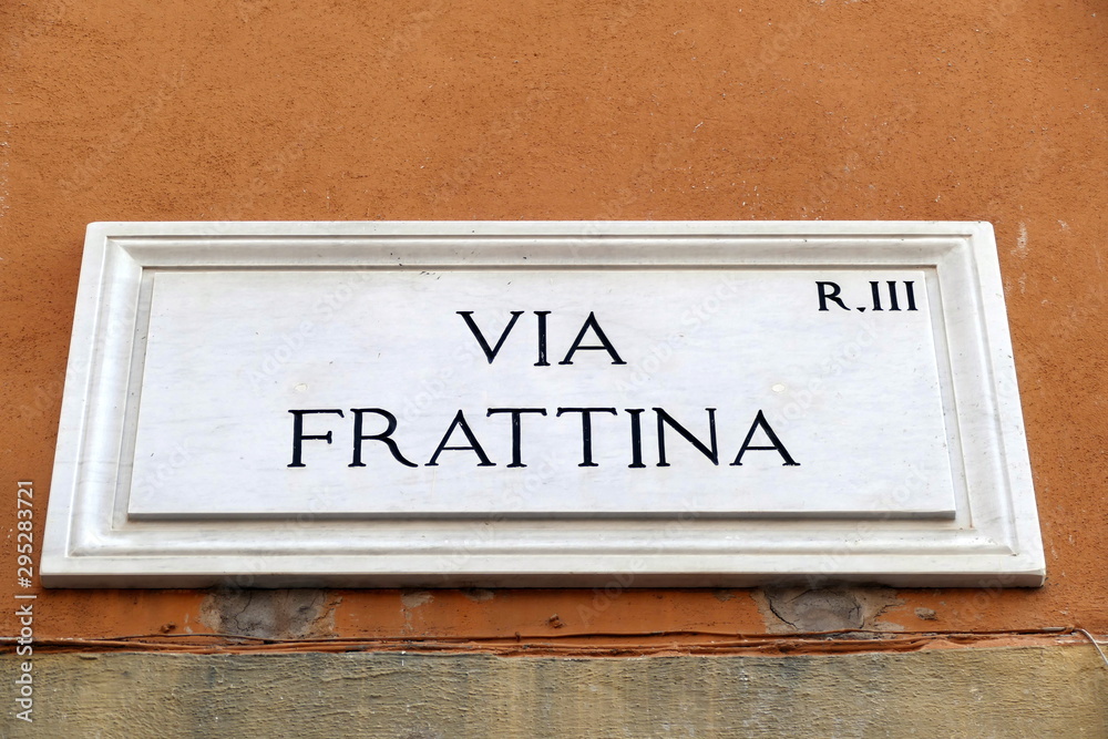 Obraz premium nomi delle strade e piazze di roma,italia