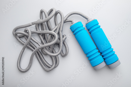 Canvas Print Blue handles skipping rope