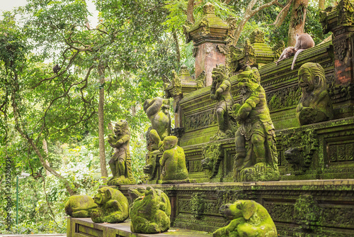 Monkey Forest - a sacred and popular tourist spot, Ubud, Kabupaten Gianyar, Bali, Indonesia photo