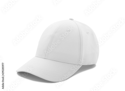 Baseball cap white templates, front views isolated on white background. Mockup