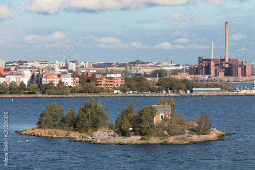 View of the city of Helsinki, lying on the shore of the gulf of Finland