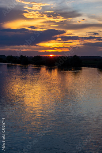 Lovely sunset in the Danube Delta