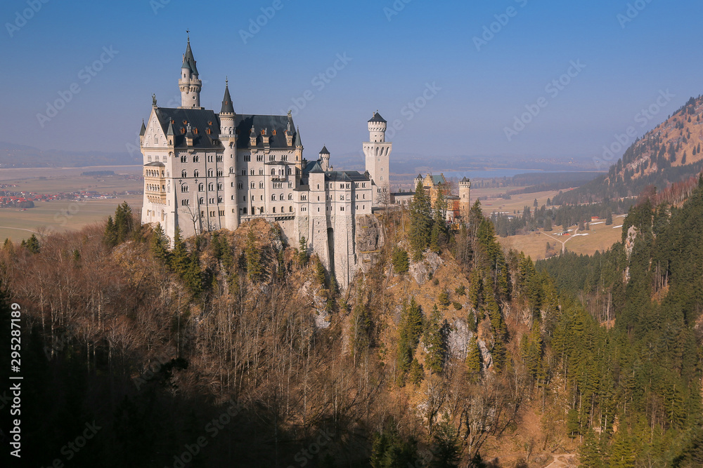  View of the castle in Bavaria, autumn 