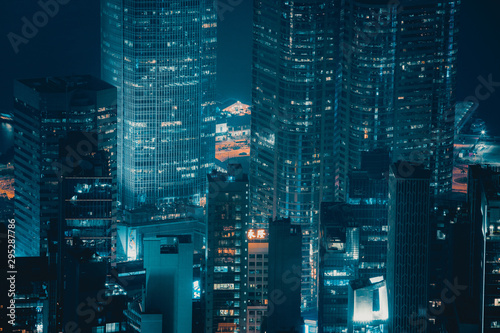 Photography Hong Kong building and architecture at night