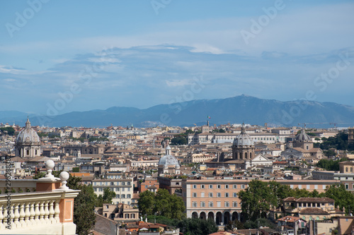 Fototapeta Naklejka Na Ścianę i Meble -  Panoramic view  across Rome Italy