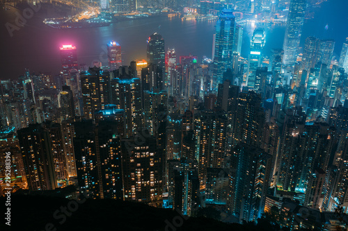 Hong Kong building and architecture at night