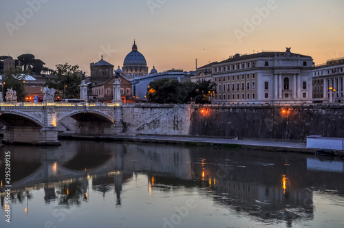 Vatican City San Pietro Cathedral Rome Italy Italian landmark reflection bridge architecture old ancient