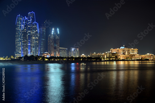 Skyline of Abu Dhabi at night, UAE © Travel Nerd