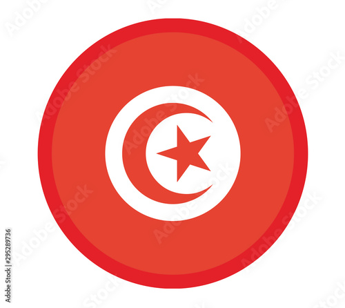 Free Download National Tunisia flag, official colors and proportion correctly. National Tunisia flag. Vector illustration. EPS10. Tunisia flag vector icon, simple, flat design for web or mobile app. - GFXLoad