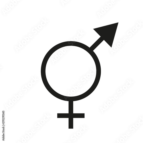 sign of man and woman isolated on a white background.  Transvestite symbol