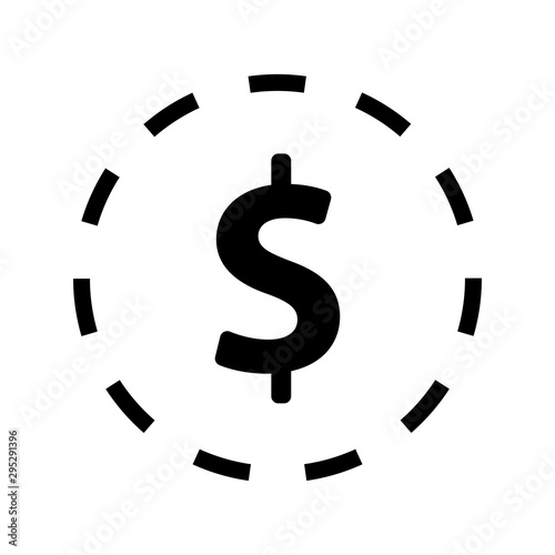 Dollar symbol isolated on a...