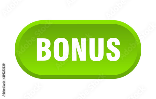 bonus button. bonus rounded green sign. bonus
