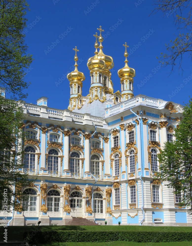 The beautiful golden towers of Catherine Palace