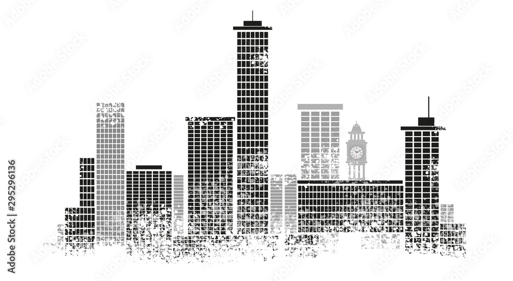 Fototapeta premium city skyline with reflection