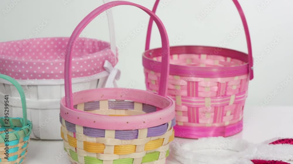 Empty Easter basket on a white background. Empty Easter basket on a white background.