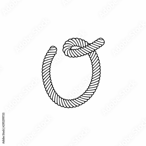 Vector Rope Logo Letter O