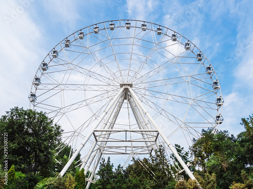 big ferris wheel on a sunny day in summer