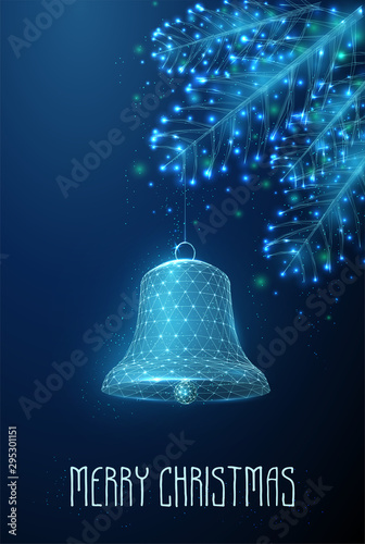 Happy new year and Merry Christmas greeting card.