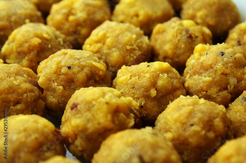 Indian traditional sweet laddu photo
