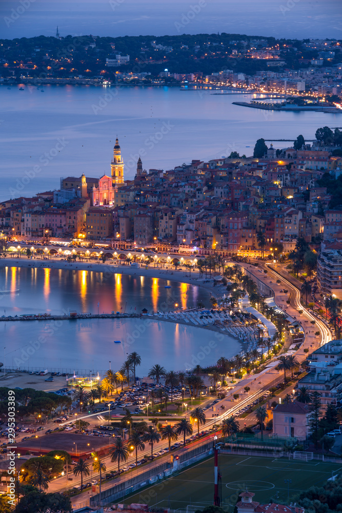 Naklejka premium Menton Lazurowe Wybrzeże Francja