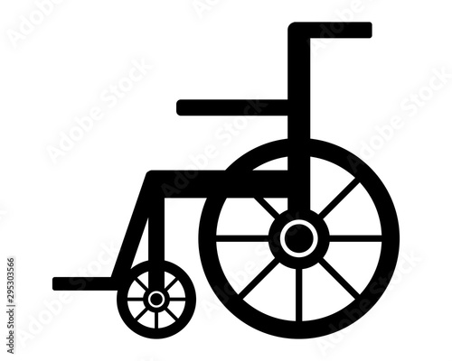 Rollstuhl auf weiss