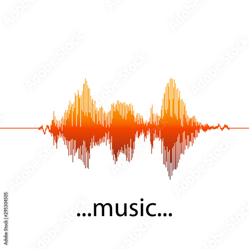 Vector Sound Waveforms. Sound waves and musical pulse icons.