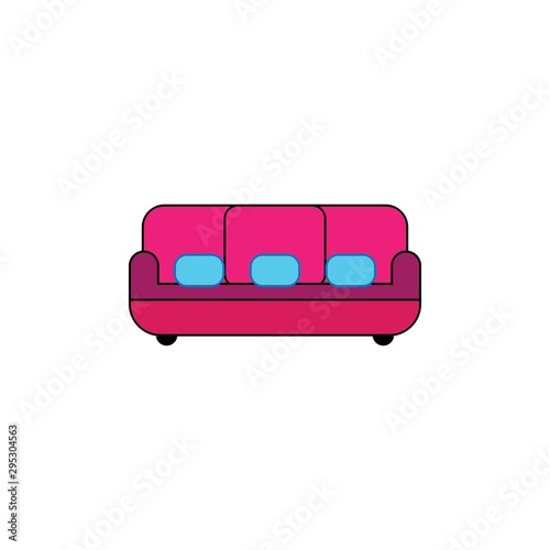 Sofa logo template vector icon design