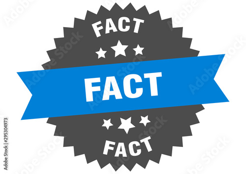 fact sign. fact blue-black circular band label