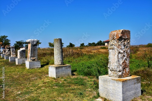 Ruins of Histria Fortress, Constanta County - Romania 29.Aug.2018. The Histria fortress was the oldest certified city on the current territory of Romania 630 BC. photo