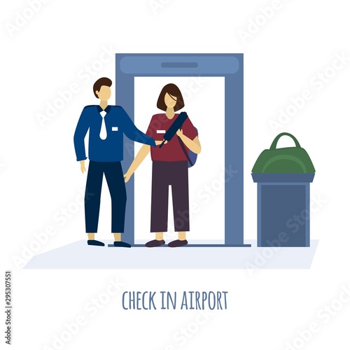 Airport check in safety control inspection