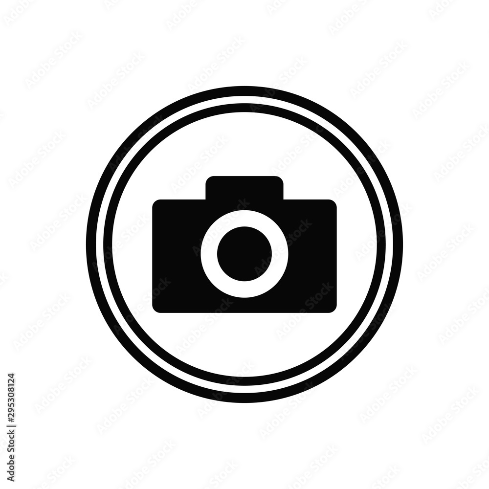 camera icon trendy flat design