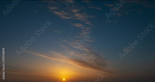 Beautiful sunrise sky time lapse