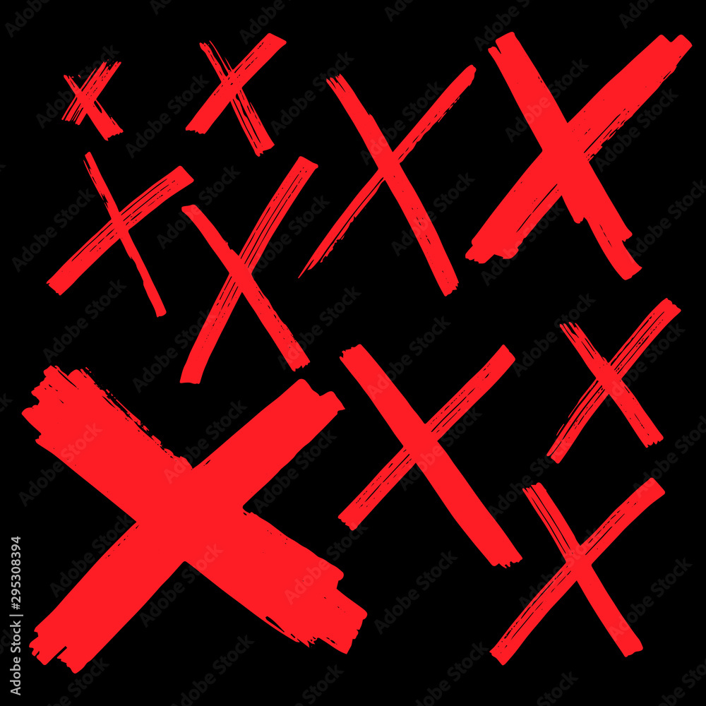 Obraz premium hand drawn cross mark background